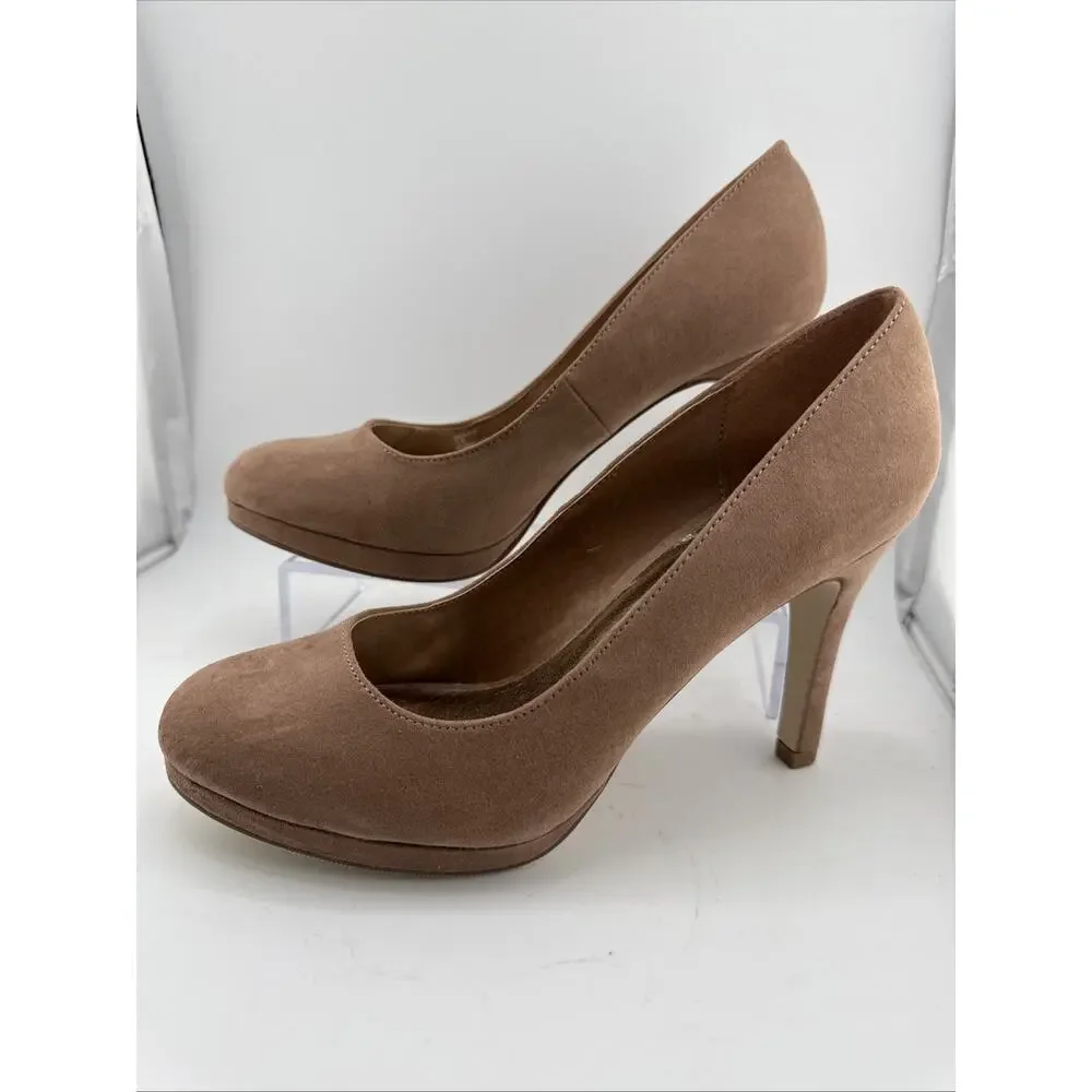 Madden Girl Taupe Suede High Heel Pumps